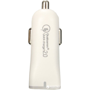 Автомобільний зарядний пристрій Value Qualcomm Quick Charge 2.0 USB White (S0765) краща модель в Івано-Франківську