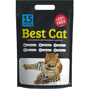 Наповнювач для котячого туалету Best Cat White Силікагелевий поглинаючий 15 л (SGL036/4820186930443) в Івано-Франківську