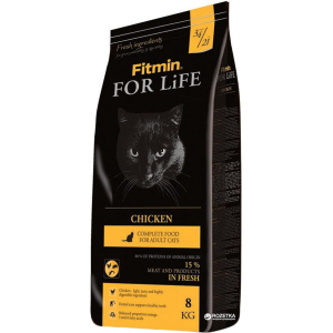 Сухой корм для кошек Fitmin Cat For Life Chicken - 8 кг (8595237014842) лучшая модель в Ивано-Франковске