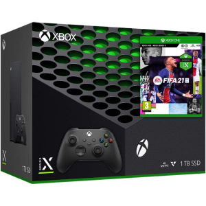 Microsoft Xbox Series X 1Tb + FIFA 21 (російська версія) + дод. Wireless Controller with Bluetooth (Carbon Black) ТОП в Івано-Франківську