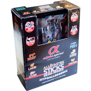 Напіввологі ласощі для собак Alpha Spirit sticks all 6 tastes in one 24 шт 240 г (as53024) (8437013576949) краща модель в Івано-Франківську