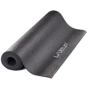 Коврик для йоги LiveUp PVC YOGA MAT 180x61x0.4см Черный в Ивано-Франковске