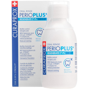 Ополаскиватель для полости рта Curaprox PerioPlus+ Regenerate содержит Citrox геалуроновую кислоту и 009% хлоргексидина 200 мл (7612412426663) в Ивано-Франковске