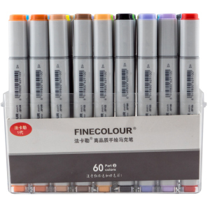 Набор маркеров Finecolour Sketchmarker 60 цветов (EF100-TB60) надежный