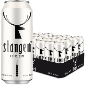 Упаковка пива Stangen Weiss Bier світле нефільтроване 4.9% 0.5 х 24 шт (4260556080093) краща модель в Івано-Франківську