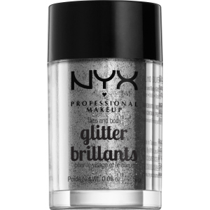 Гліттер NYX Professional Makeup Face &amp; Body Glitter 10 Silver 2.5 г (800897846824) краща модель в Івано-Франківську