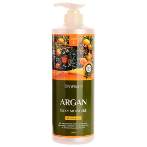 Шампунь для поврежденных волос Deoproce Argan Silky Moisture Shampoo с аргановым маслом, гиалуроновой кислотой и коллагеном 1 л (8809410031510) ТОП в Ивано-Франковске