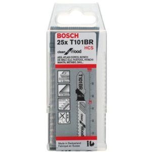 Пиляльні полотна Bosch T 101 BR Clean for Wood, HCS 25 шт (2608633623) краща модель в Івано-Франківську