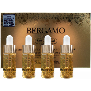 Набор сывороток Bergamo Gold Caviar Wrinkle Care Intense Repair Ampoule коррекция морщин с золотом, экстрактом черной икры и гиалуроновой кислотой 4 шт х 13 мл (8809180016496)