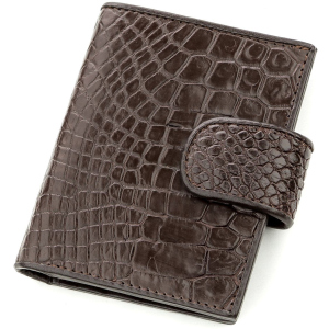 Візитниця Crocodile Leather leather-18575 Коричнева надійний