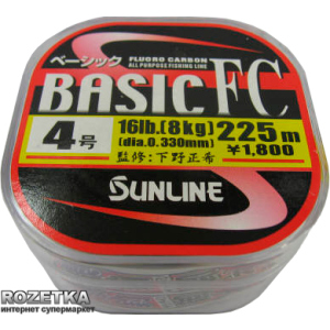 Лісочка Sunline Basic FC 225 м #4/0.33 мм 8 кг (16580100) ТОП в Івано-Франківську