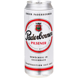 хорошая модель Упаковка пива Paderborner Pilsner светлое фильтрованное 4.8% 0.5 л х 24 банок (4101120015106)