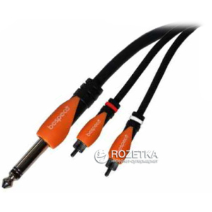 Інсертний кабель Bespeco SLYSRM180 1.8 м Black/Orange (23-14-4-19) ТОП в Івано-Франківську