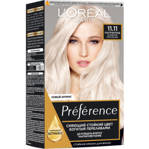 Стійка гель-фарба для волосся L'Oreal Paris Recital Preference 11.11 Холодний попелястий (3600523018277) краща модель в Івано-Франківську