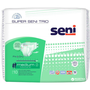 Подгузники для взрослых Seni Super Trio Medium 10 шт (5900516691707) в Ивано-Франковске