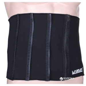 Пояс для схуднення LiveUp Zipper Slim Belt 84x27.5 см Black (LS3039A) краща модель в Івано-Франківську