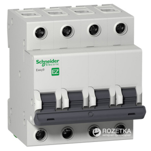 Автоматичний вимикач Schneider Electric 4 Р 25 А тип C EZ9 (EZ9F34425) краща модель в Івано-Франківську