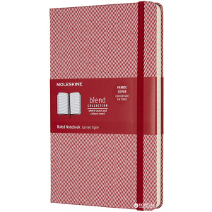 Записная книга Moleskine Blend 17 13 х 21 см 240 страниц в линейку Красный Канва (8055002855990) лучшая модель в Ивано-Франковске