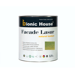 Краска для дерева FACADE LASUR Bionic-House 2,8л Изумруд А114