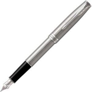 Ручка перьевая Parker Sonnet 17 Stainless Steel CT FP F Синяя Серый корпус (84 211) лучшая модель в Ивано-Франковске