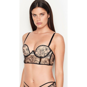 Бюстье Victoria's Secret 721458707 34D Бежевий/Чорний (1159750876) краща модель в Івано-Франківську