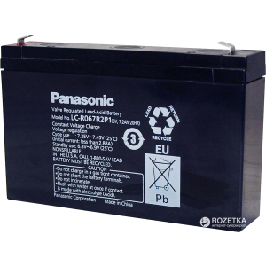 Аккумуляторная батарея Panasonic 6V 7.2Ah (LC-R067R2P1) ТОП в Ивано-Франковске