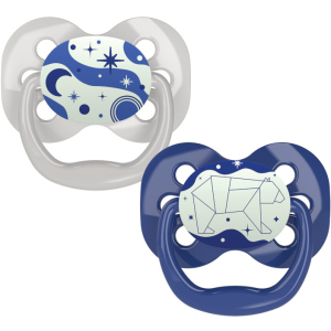 Пустышка Dr. Brown's Advantage ночная с подсветкой 0-6 месяцев Голубая 2 шт (PA12004-INTL) ТОП в Ивано-Франковске