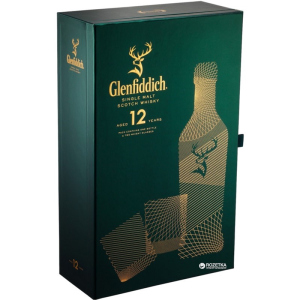 Віскі Односолодовий Glenfiddich 12 yo + 2 склянки 0.7 л 40% (5010327345819) рейтинг