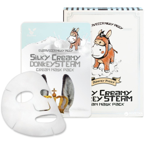 Маска тканевая с паровым кремом Elizavecca Silky Creamy Donkey Steam Cream Mask Pack 10 шт по 25 мл (8809520942164) ТОП в Ивано-Франковске