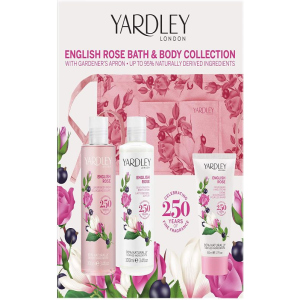 Набір для жінок Yardley English Rose Bath &amp; Body with Apron + троянда косметичка (5056179301870) ТОП в Івано-Франківську