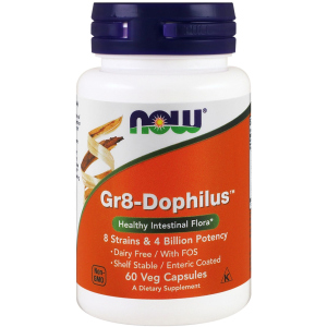 Пробіотики Now Foods Gr8-Dophilus 60 гелевих капсул (733739029126) в Івано-Франківську