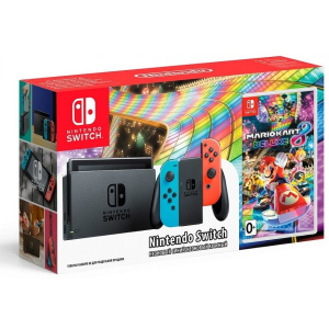 Nintendo Switch Neon Blue-Red + Гра Mario Kart 8 Deluxe (російська версія) рейтинг