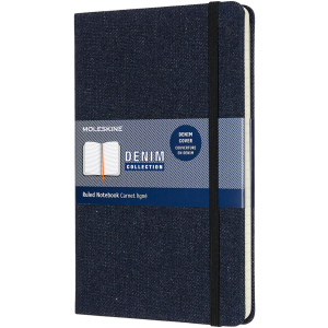 Записная книга Moleskine Denim 13 х 21 см 240 страниц в линейку Берлинская Лазурь (8058647626277) ТОП в Ивано-Франковске