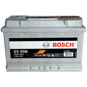 Автомобильный аккумулятор Bosch 77Аh Ев (-/+) S5008 (780EN) (0 092 S50 080)