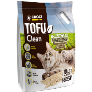 Наповнювач для котячого туалету Croci Тофу Clean 10 л (8023222138124) ТОП в Івано-Франківську