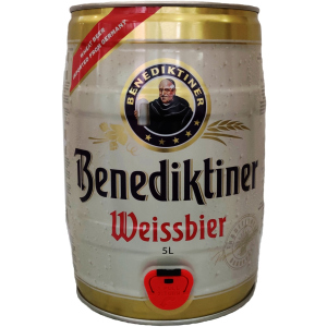 Пиво Benedektiner пшеничне світле нефільтроване 5.4% 5 л (4052179000390) краща модель в Івано-Франківську