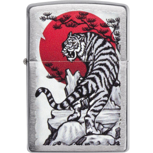 Запальничка Zippo 200 Asian Tiger Design Срібляста (Zippo 29889) краща модель в Івано-Франківську