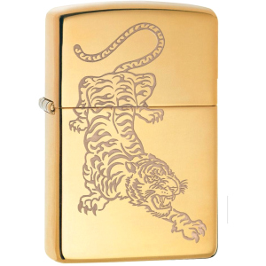 купити Запальничка Zippo 254B Tattoo Tiger Design Золотиста (Zippo 29884)