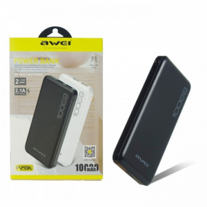 Портативний зарядний пристрій 10000 mAh Power Bank Awei (P28K) чорний ТОП в Івано-Франківську