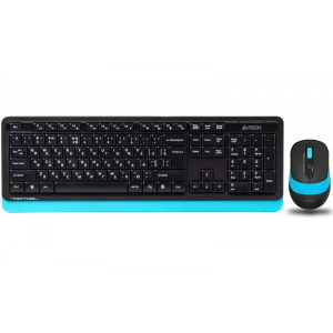 Комплект (клавиатура, мышь) беспроводной A4Tech FG1010 Black/Blue USB лучшая модель в Ивано-Франковске