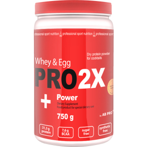 Протеин AB PRO PRO 2X Whey&Egg Power 750 г Strawberry (2X750AB00ST23) лучшая модель в Ивано-Франковске