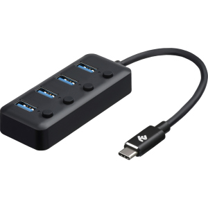 USB-хаб 2E Type-C на 4-USB3.0 25 см (2E-W1406) краща модель в Івано-Франківську