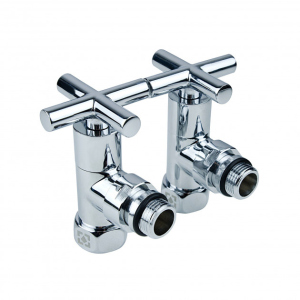 Комплект кутових радіаторних кранів Raftec Chrome RV-3034 1/2"x3/4" в Івано-Франківську