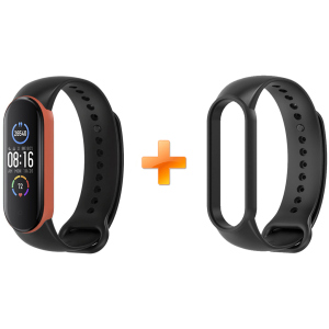 Xiaomi Mi Band 5 MiJobs двоколірний чорний/помаранчевий (MJ5-DSS005BO) краща модель в Івано-Франківську