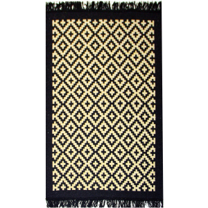 Килим IzziHome Lara LR01 Siyah Sari 80 x 125 (2200000552365) краща модель в Івано-Франківську