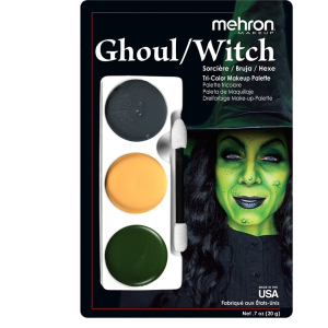 Набір кремового гриму для образу Mehron Tri-Color Makeup Palette "Відьма/Готика" 20 г (403-G) (764294503974) краща модель в Івано-Франківську