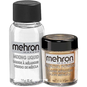 Металлическая пудра-порошок Mehron Metallic Powder + жидкость для смешивания Gold (129C-ML-GD) (764294529110) в Ивано-Франковске