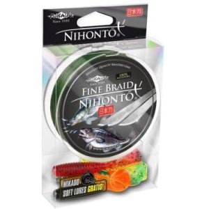 хорошая модель Шнур Mikado Nihonto Fine Braid 150 м 0.12 мм 8.80 кг Green (Z19G-012)