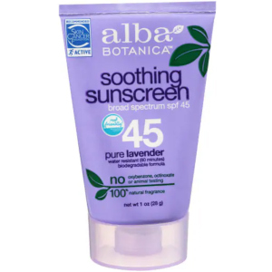 Солнцезащитный лосьон Alba Botanica Лаванда Успокаивающий SPF 45 для взрослых и детей от 6 месяцев 113 г (724742003937) лучшая модель в Ивано-Франковске