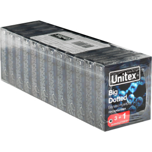 Презервативи Unitex Big Dotted 48 шт (12 упаковок по 4 шт) (798190041162) краща модель в Івано-Франківську